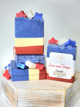 Load image into Gallery viewer, STARS AND STRIPES (Fresh/Clean) Goat Milk Soap
